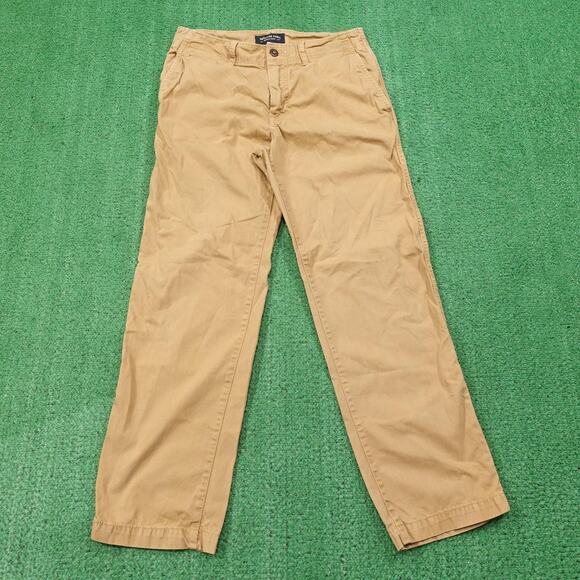 American Eagle Outfitters Pants Mens 28x30 Khaki Relaxed Straight Chino Beige - Picture 1 of 10